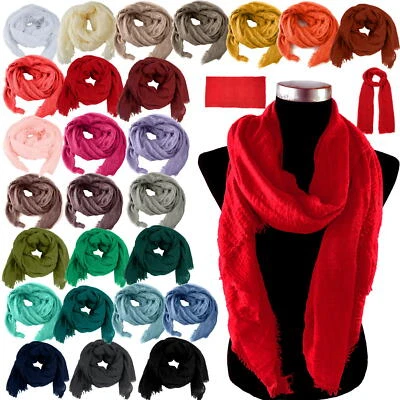 Niklarson Schal Tuch uni 190x100cm Damen Scarf Poncho Stola Pareo BW Viskose TV7