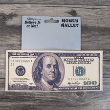 USA 100 One Hundred Dollar Print Men's Leather Bifold Novelty Wallet