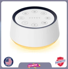 Brown Noise Sound Machine with 30 Soothing Sounds 12 Colors Night Light White