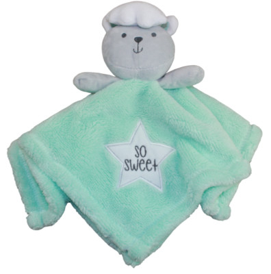 Baby Gear Teal Gray Lamb Sheep So Sweet Star Cloud Security Blanket Baby Lovey