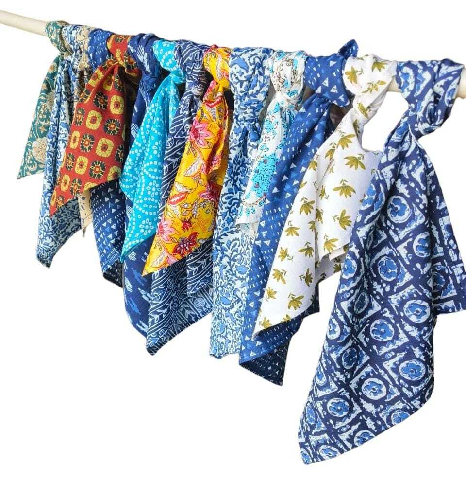 Mix and Match Napkins Indian Cotton Eco/Earth Friendly Cocktail Cloth