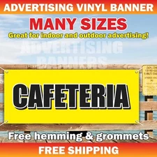CAFETERIA Advertising Banner Vinyl Sign cafe bar restaurant buffet CAFETERÍA