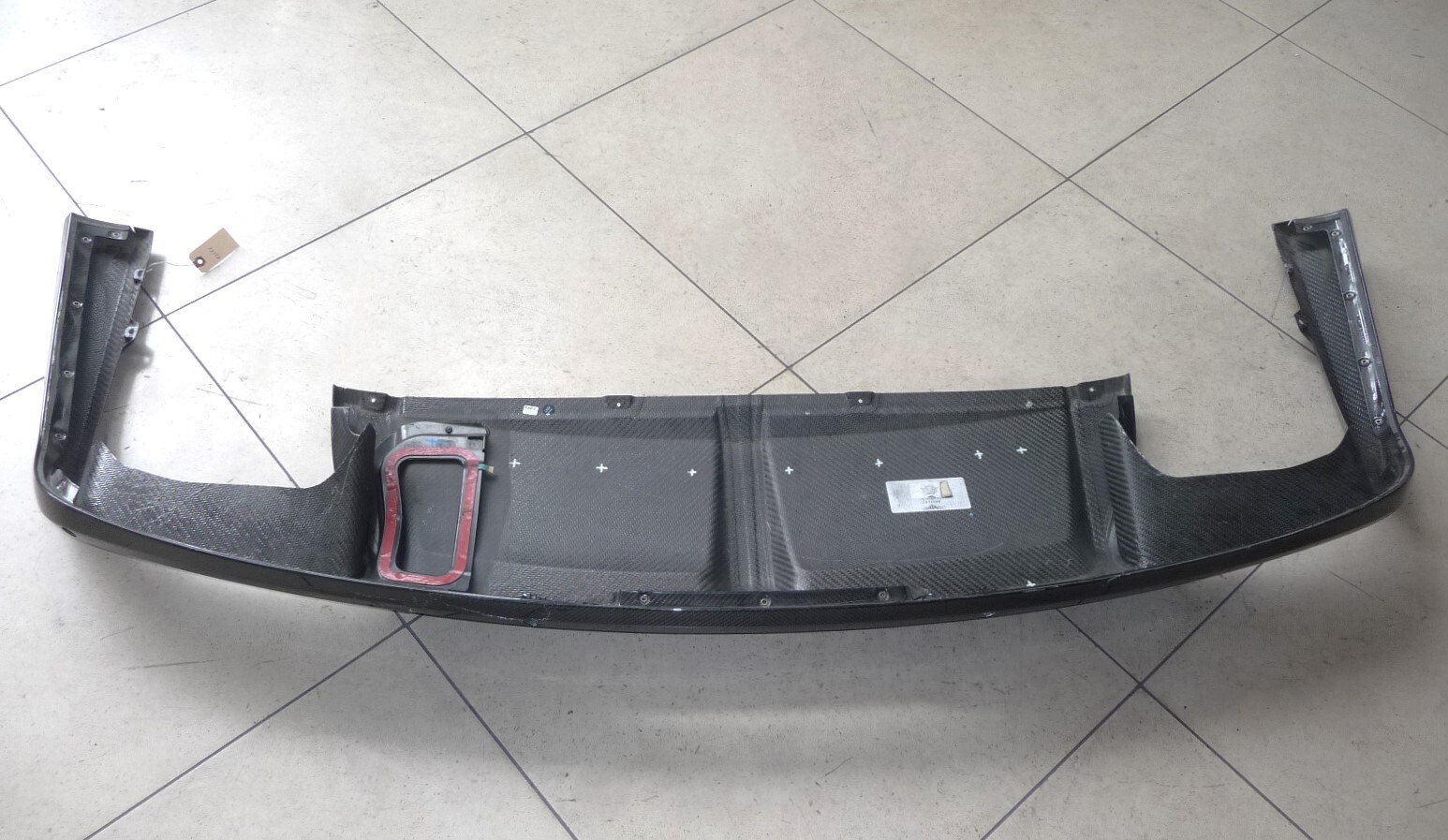 16-18 Bentley Bentayga W12 Rear Bumper Lower Spoiler Carbon 36A071611G OEM