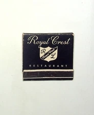 VINTAGE ROYAL CREST RESTAURANT MATCHBOOK CENTINELA BLVD LA UNUSED