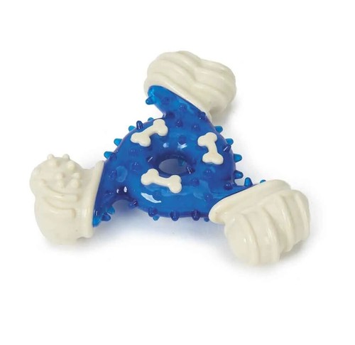 Poderoso triángulo juguete para perro de 4,5 pulgadas resistente masticable goma rebote textura única - Imagen 15 de 30