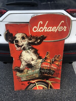1940 s Shaefer Beer Albert Staehle Butch The Dog 46  Sign