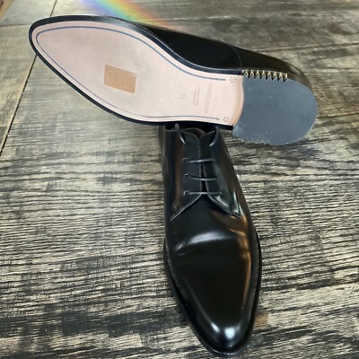 Giorgio Armani Mens Leather Lace-up Dress Shoes Black 8 UK (9 Us