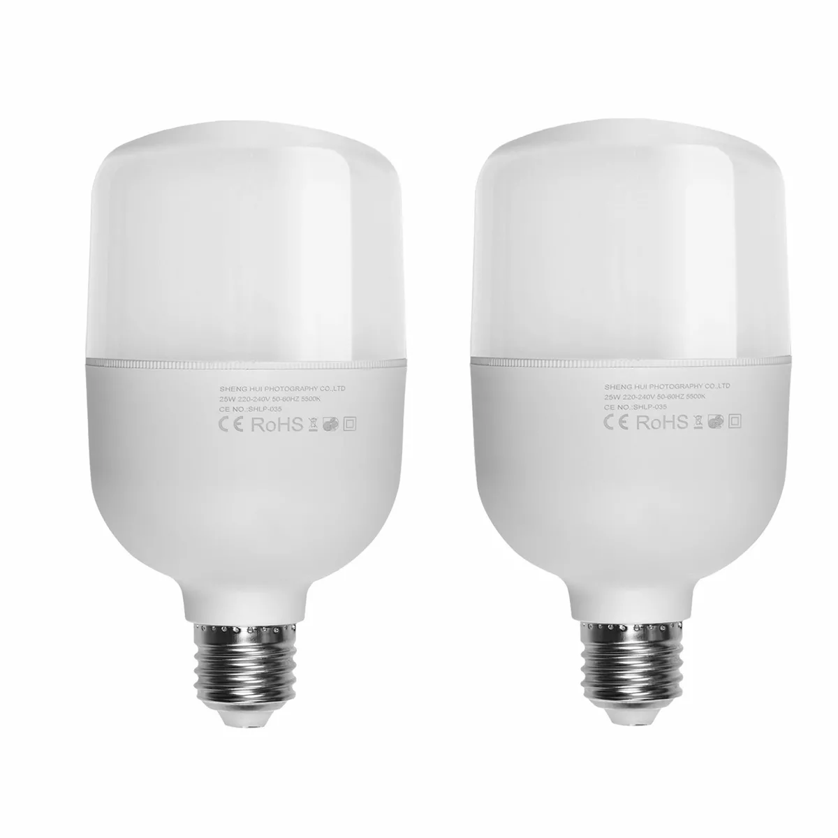 2x LED 25W 5500K E27 Photography Studio Bulb Lighting Daylight Lamp Energy Save