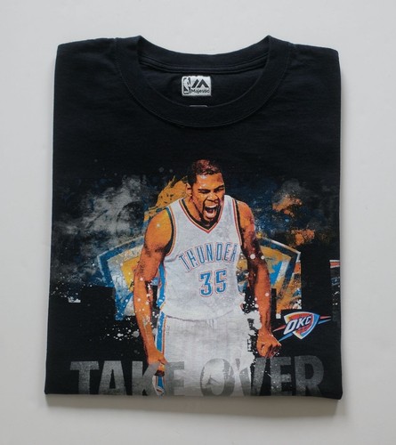 NBA OKC THUNDER OKLAHOMA CITY BASKETBALL KEVIN DURANT VTG Y2K T SHIRT SZ XL 2015 - Picture 5 of 7