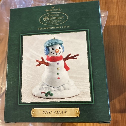 Hallmark Andenken Ornament Schneemann 2002 Collector's Club Neu