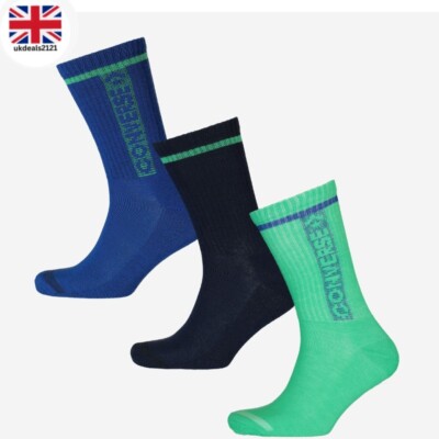 Converse Herren Socken 8,5-11 3er Pack Mehrfarbig Chuck Taylor Sneaker Socken NEU