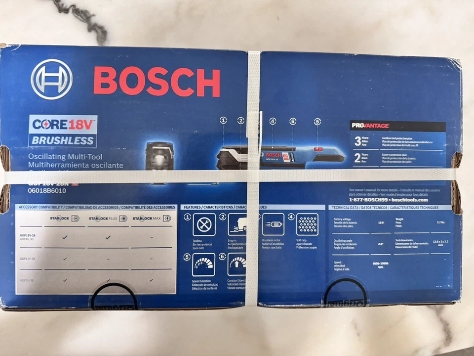 Bosch GOP18V-28N 18V EC Brushless StarlockPlus Multi-Tool (Tool Only) - (NEW) - Image 2 of 4
