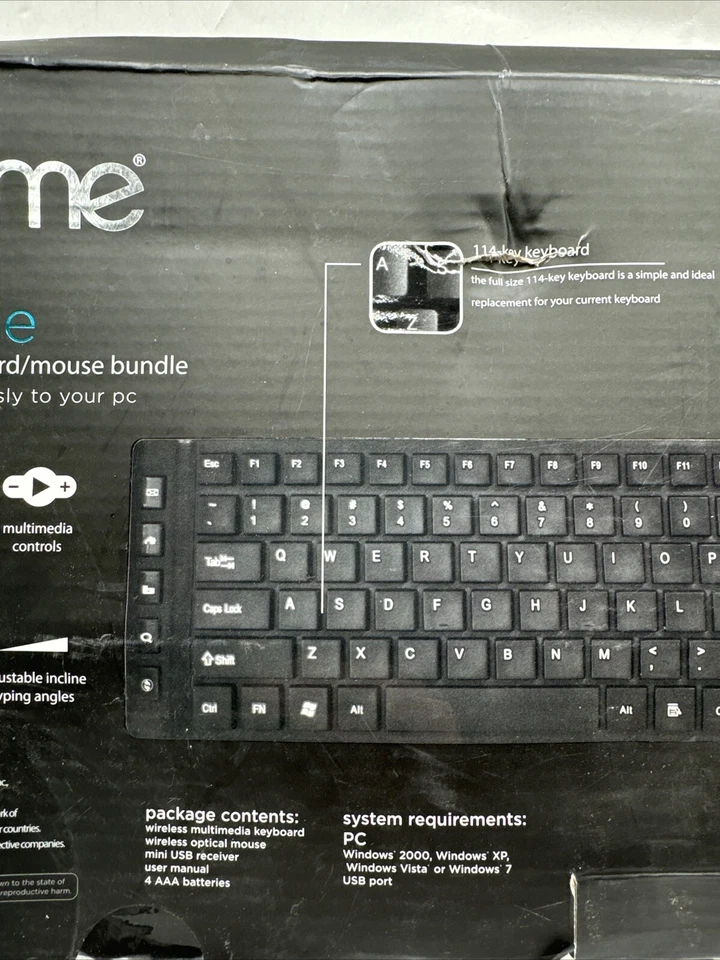 IHome Wireless Keyboard/Mouse Bundle Black Windows 8 Compatible NEW - Image 4 of 4