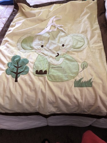 Tiddliwinks Elephant & Tree Green & Brown Plush Baby Boy or Girl Blanket NWOT - Picture 9 of 9