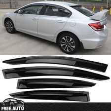 For 12-15 Honda Civic Sedan Window Visor Vent Sun Rain Deflector Guard 4pcs Set