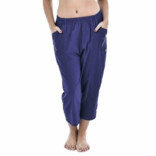 Womens 3/4 Length Trousers Ladies Cropped Capri Pants Shorts Size 10-12- 22- 26 - Picture 10 of 13