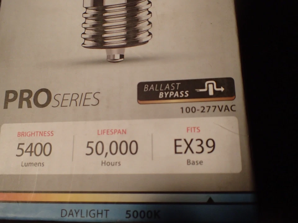 RAB 36 WATTS 150w REPLACEMENT HID-36-EX39-850-BYT- PT EX39 BASE Corn Cob 100-277 - Image 3 of 4