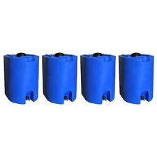 WaterPrepared 55 Gal Stackable Design Utility Water Tank with Large Cap (4 Pack)