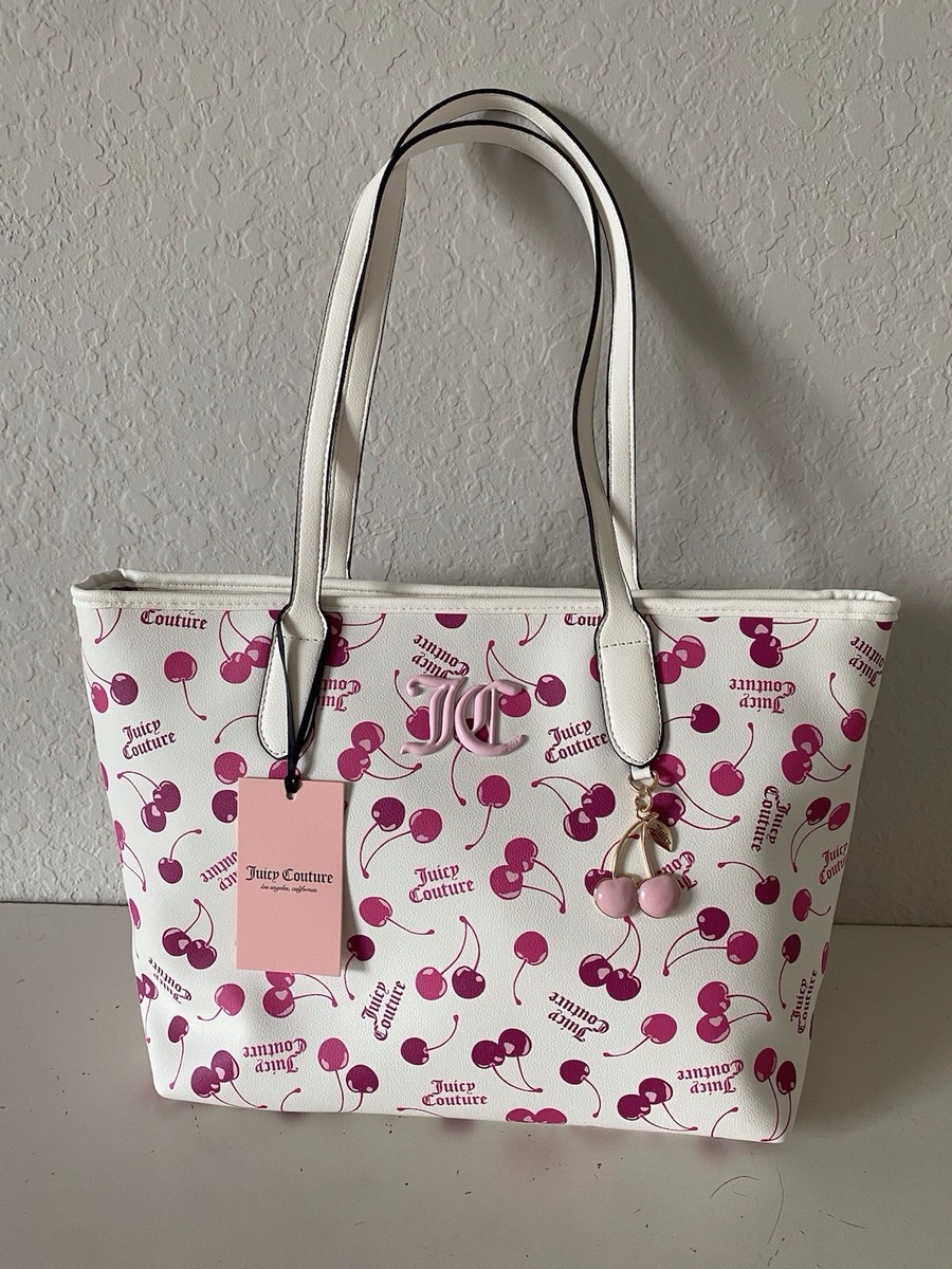 Juicy Couture Cherry On Top Large Tote Shoulder Bag Viral Cherry