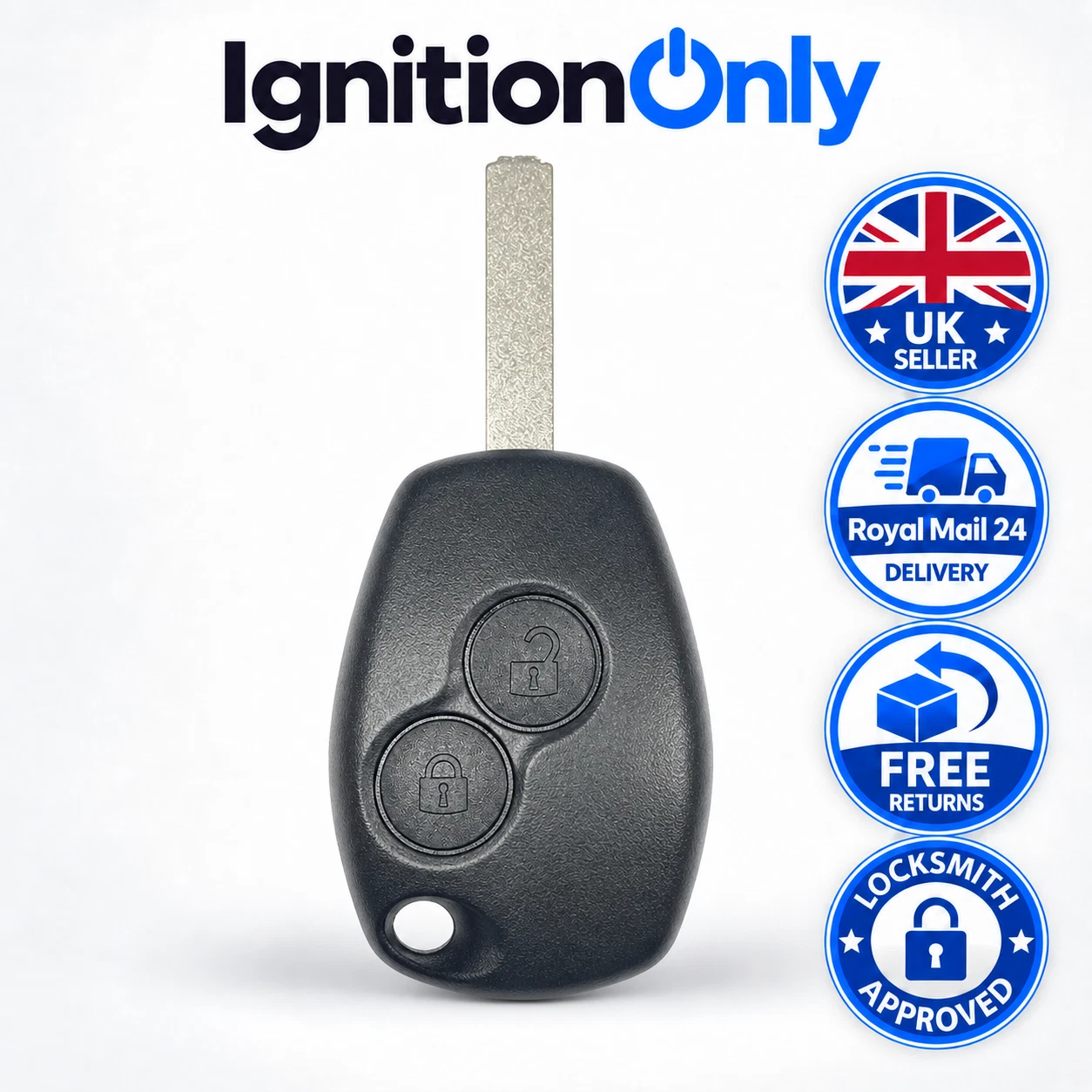 Renault Kangoo Twingo Modus 2 button VA2 key case — view 1