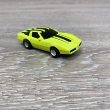 Tyco Slot Car Chevy Corvette Neon Yellow Black Stripes