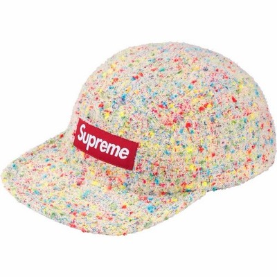 Supreme SS26 Boucle Camp Cap Hat Multicolor Cotton Blend Box Logo