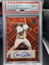 Cam Collier 2022 Leaf Metal 1/1 Superfractor PSA 10 Gold Red Flood Reds Prospect