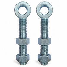 Adjustable Gate Eye Bolts Zinc Plated Heavy Duty 2 Pack 12mm to 22mm