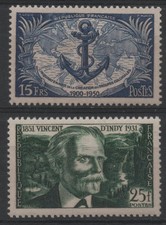 FRANCE 1951 : N° 889/890  TROUPES COLONIALES/VINCENT D'INDY NEUF** TTB