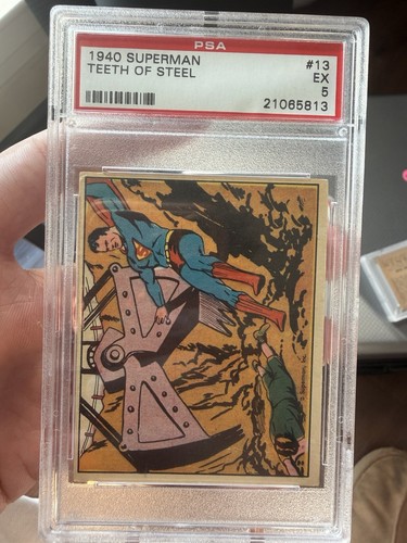 1940 Gum Inc Superman #13 Teeth Of Steel — PSA 5