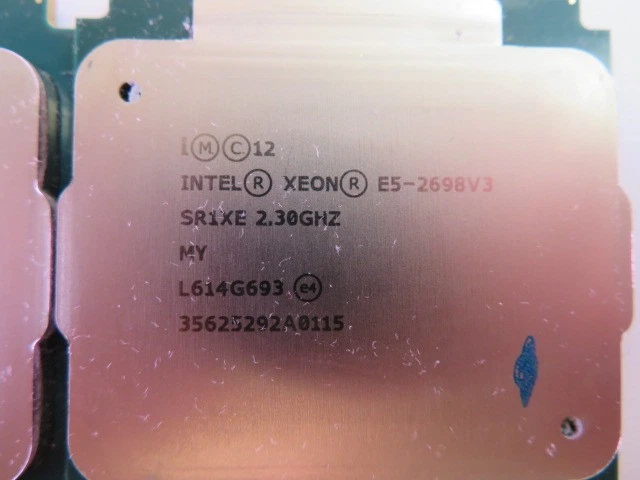LOTE DE 4 PROCESADORES DE SERVIDOR INTEL XEON E5-2698V3 SR1XE 2,30 GHz LGA2011 16 NÚCLEOS Foto 3 de 4