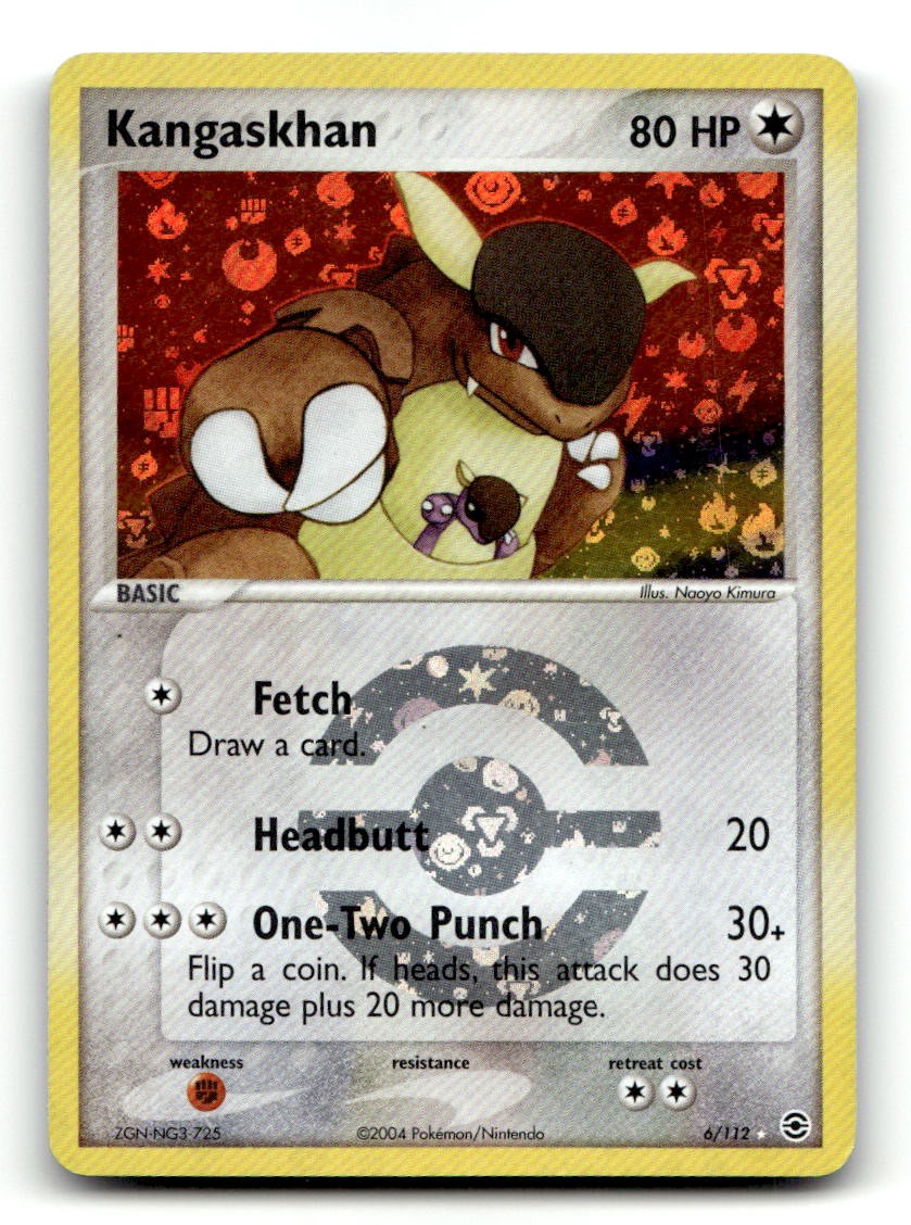 Kangaskhan 6/112 Rare FireRed & LeafGreen Pokemon Reverse Holo MP