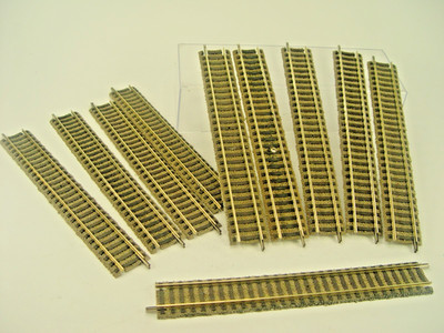 10 Stck.  gerade Gleise  -  Fleischmann Profi Gleis HO  6101 - #116  - gebr.