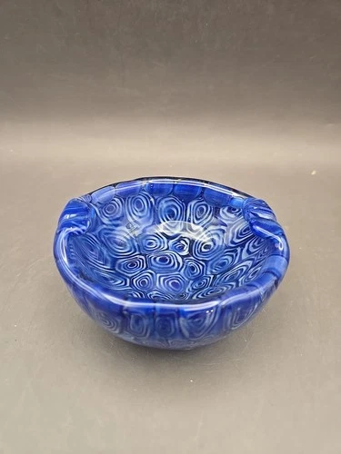 Gorgeous vintage Murano Sommerso glass trinket bowl/ Ash Tray