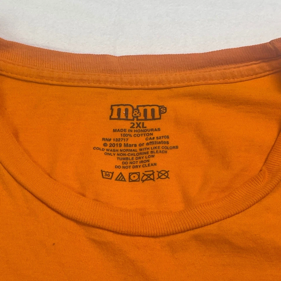 Camiseta M&Ms Naranja Personaje Gráfico Camiseta Marte Caramelo Para Hombre Talla 2XL Foto 2 de 3
