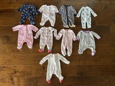 Carter Brand One Piece Sleepers Size NB Lot Of 9