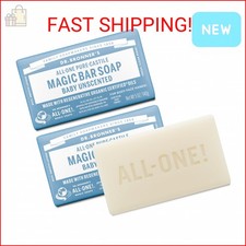 Dr. Bronner's Pure-Castile Baby Unscented Magic Bar Soaps - Made with Regenerati