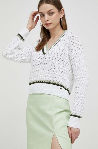 Women Pepe Jeans Sweater White Cotton 36 / S / 44