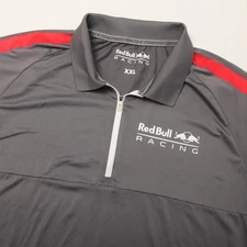 Red Bull Racing Shirt Mens XXL Gray Half Zip Polo Motorsport Gives You Wings
