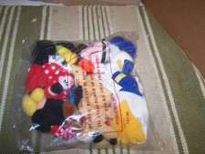 Disney Store Beanies, NEW in Bag, 6Pc Mickey,Minnie,Donald,Goofy,Pluto,Daisy
