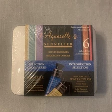 French Artists' Watercolor Set, 10ml Tubes, 6-Color Iridescent Introduction T...