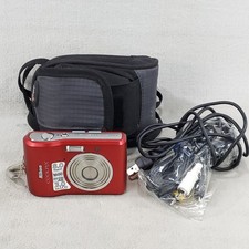 Nikon Coolpix L18 8.0mp Digital Camera Red For Parts Or Repair Battery Terminal