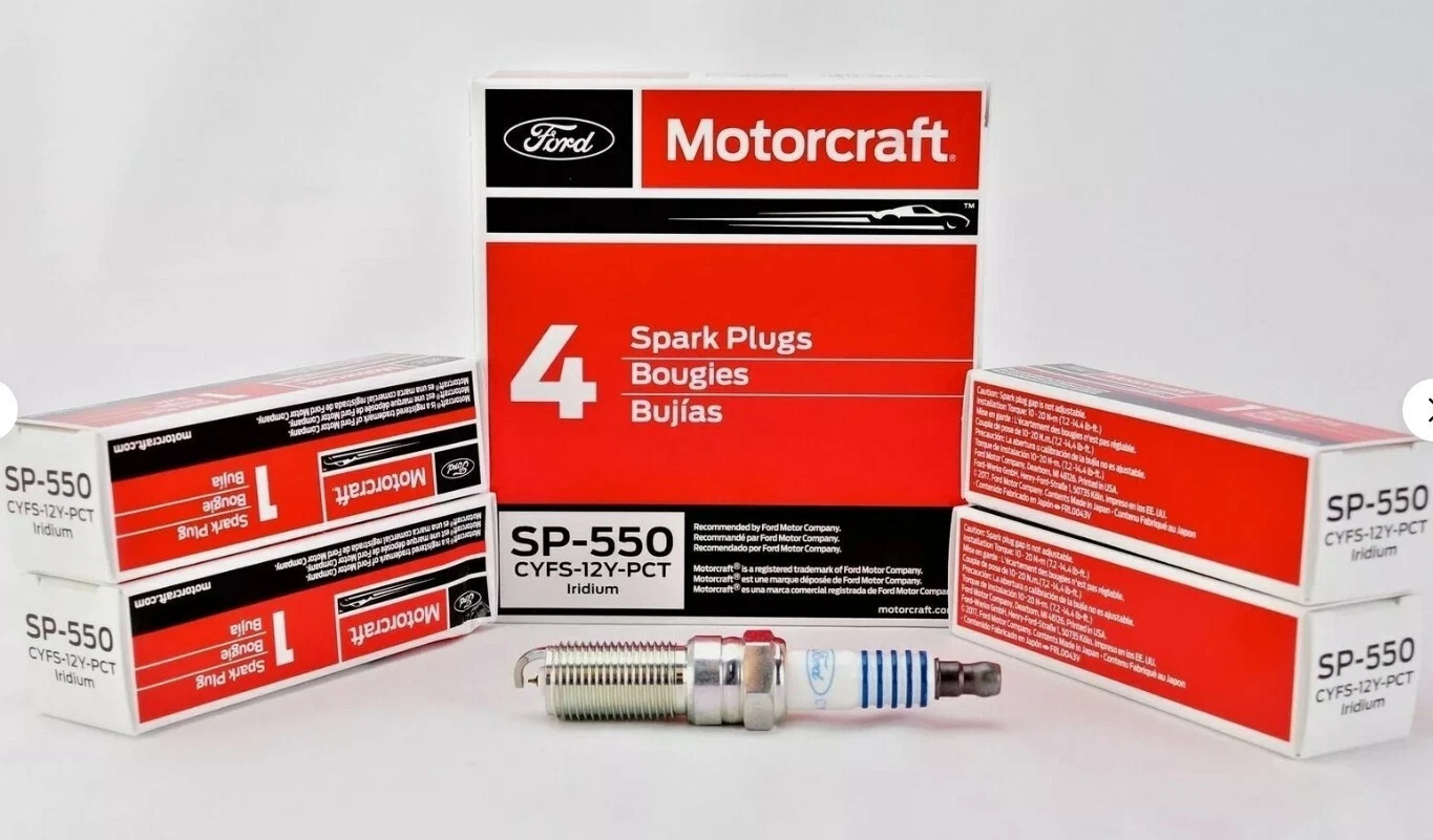4 PACK OEM Spark Plugs Genuine FORD MOTORCRAFT SP550 CYFS12Y2 BRAND NEW USA