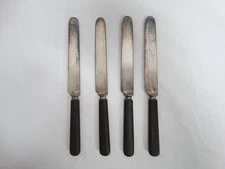 Set Of (4) Meriden Cutlery Co. 1855 12 Dessert Knives Silverplate Silverware