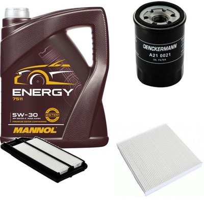 DENCKERMANN Inspektionspaket MANNOL Energy 5W-30 5L für Honda Accord VII 2.0