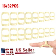 16/32 PCS Oval Finger Splints Trigger Finger Kit for Size 5,6,7,8,9,10,11,12 US
