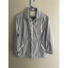 Vintage London Fog Light Blue Zip Up Jacket Youth 13/14 Fits Adult Medium 1970s