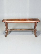 Antique Pine Church Organist Bench Pew Seat Ecclesiastical Furniture
