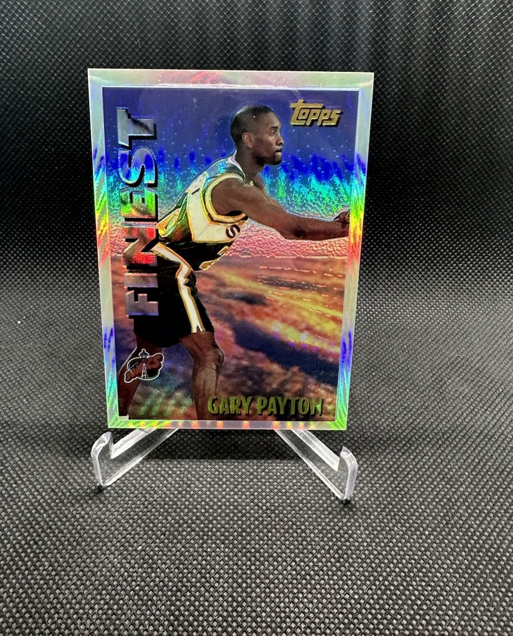 1995-96 Topps - Mystery Finest Gary Payton #M 13 Refractor - Seattle SuperSonics