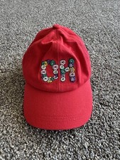 Ohio State Buckeyes OH Baseball Hat Cap Red Flowers Floral Adjustable Strap
